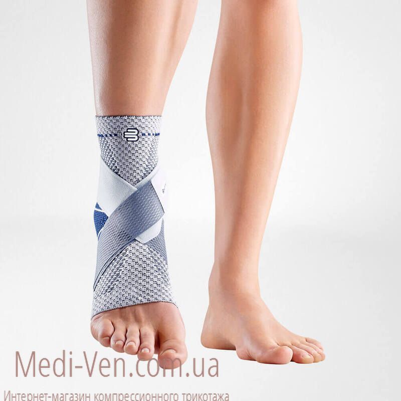 Активный бандаж GenuTrain Bauerfeind MalleoTrain - Бандаж GenuTrain Bauerfeind MalleoTrain с двумя анатомическими вставками MalleoPads для поддержки и мышечной стабилизации голеностопного сустава - Германия